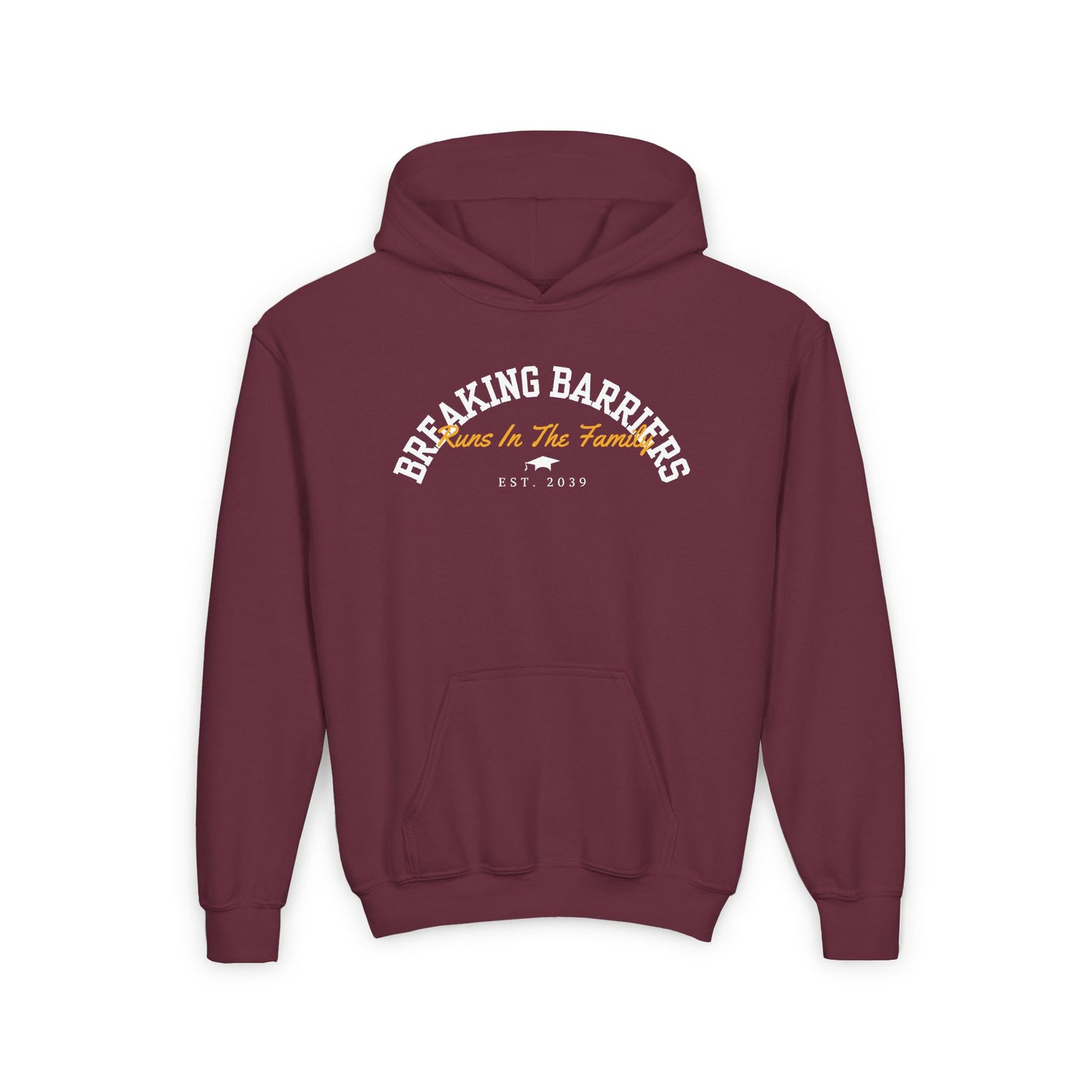 Sudadera con capucha de mezcla pesada para jóvenes