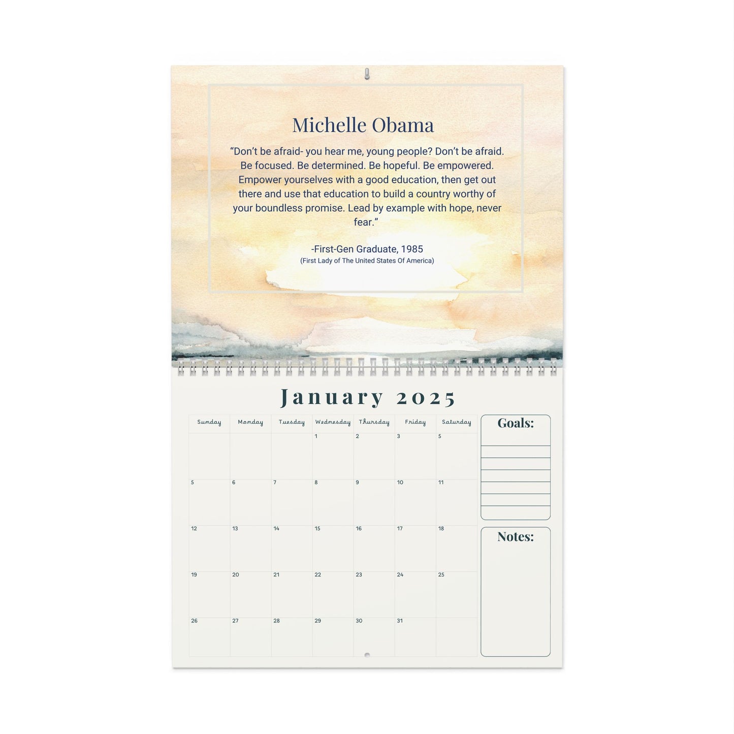 Calendario de pared de primera generación: estándar