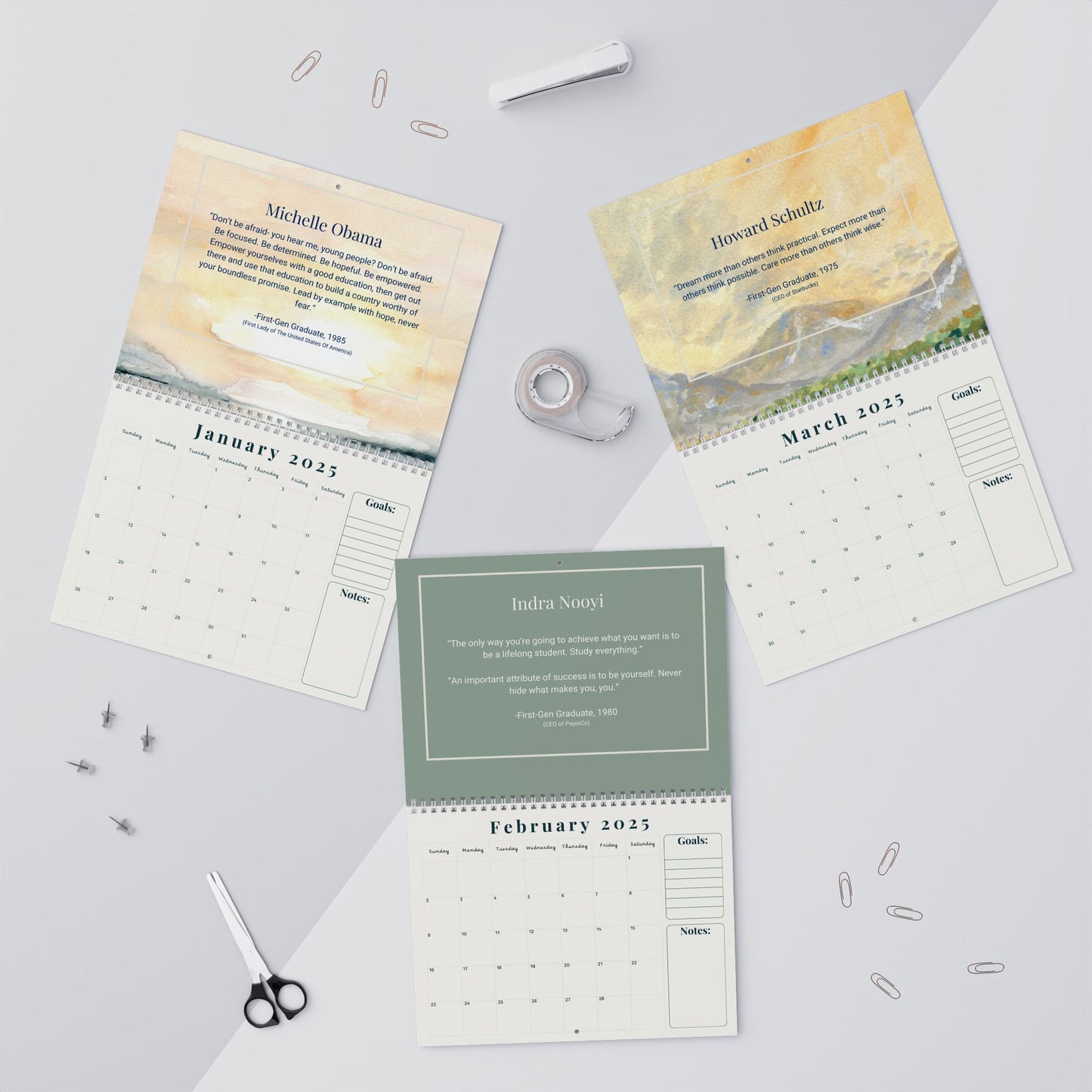 Calendario de pared de primera generación: estándar