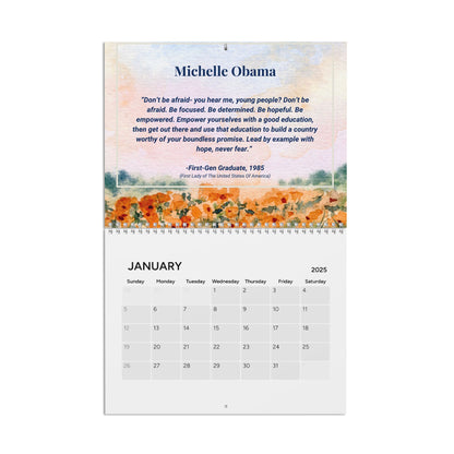 Calendario de primera generación 2025: flores 