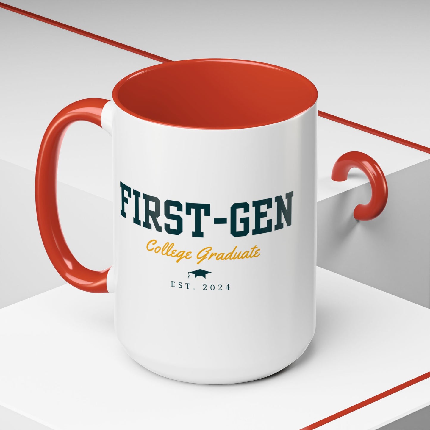 Taza de orgulloso graduado de primera generación